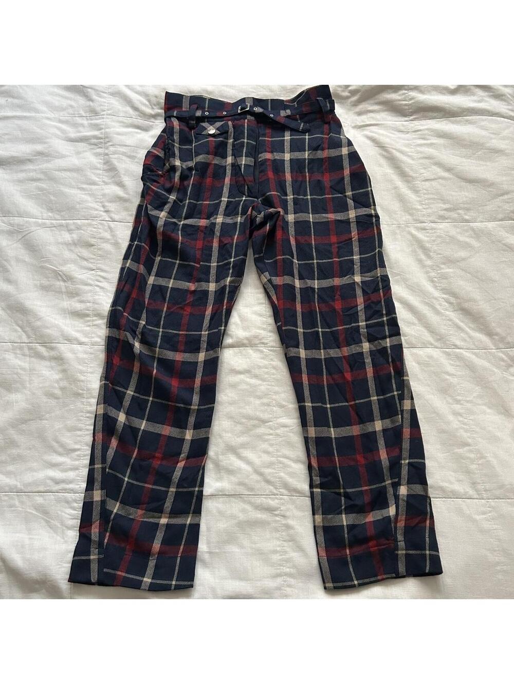 Vivienne Westwood Red Label Plaid Tartan Trousers Belted Size 1 Japan